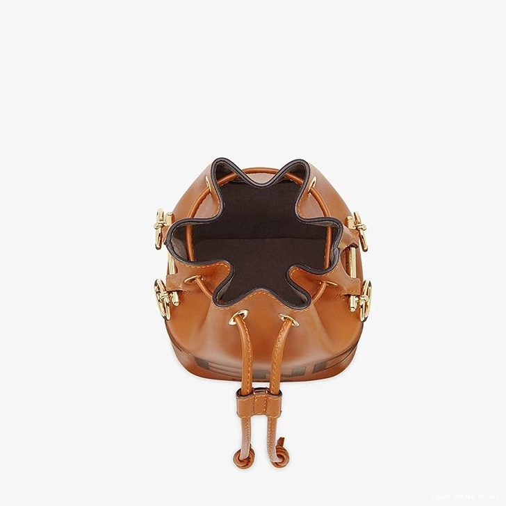 Affordable Brown Bag Mini Calf In Tresor Fendi Logo Mon Leather ROMA Bucket 0714
